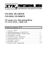 Предварительный просмотр 2 страницы STK Professional Audio VX series Owner'S Manual