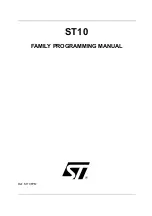 STMicroelectronics ST10 Series Programming Manual предпросмотр