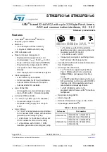 Предварительный просмотр 1 страницы STMicroelectronics STM32F031C4 Manual