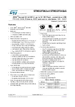 Preview for 1 page of STMicroelectronics STM32F042C6 Manual