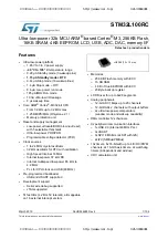 Preview for 1 page of STMicroelectronics STM32L100RC Manual