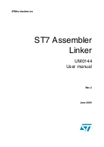 STMicrolectronics ST7 Assembler Linker User Manual preview