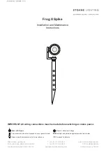 Preview for 1 page of Stoane Lighting Frog X Spike Installation And Maintenance Instructions