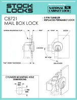 Preview for 1 page of Stock Loks C8721 Instruction Sheet