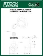 Stock Loks CB-231 Instruction Sheet preview