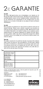 Preview for 58 page of stockli Casana 20 Operating Instructions Manual