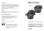 Preview for 22 page of stockli Marroniofen Operating Instructions Manual