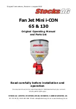 Stocks AG Fan Jet Mini i-CON 130 Original Operating Manual And Parts List preview