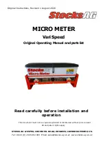 Preview for 1 page of Stocks AG Micro Meter Vari Speed Original Operating Manual And Parts List