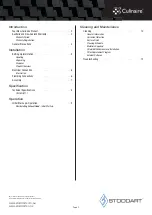 Preview for 3 page of STODDART Culinaire CEH.MOV.11.1 Specification, Installation And Operation Manual