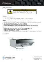 Preview for 6 page of STODDART Culinaire CEH.MOV.11.1 Specification, Installation And Operation Manual