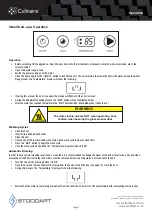 Preview for 12 page of STODDART Culinaire EVO40ST Specification, Installation And Operation Manual