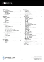 Preview for 2 page of STODDART Giorik Minitouch KM061WT Specification, Installation & Operation Manual