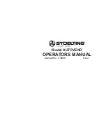 Предварительный просмотр 1 страницы Stoelting AUTOVEND Operator'S Manual