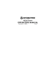 Preview for 1 page of Stoelting SU444 Air Cooled Operator'S Manual