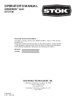 Preview for 20 page of STOK Gridiron STC1150 Operator'S Manual