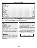 Preview for 2 page of STOK GRIDIRON STG1050 Operator'S Manual