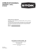 Preview for 20 page of STOK GRIDIRON STG1050 Operator'S Manual