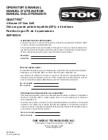 Предварительный просмотр 80 страницы STOK QUATTRO SGP4033N Operator'S Manual