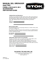 Preview for 84 page of STOK QUATTRO SGP4330 Operator'S Manual