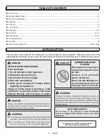 Предварительный просмотр 2 страницы STOK TOURIST STG1001HD Operator'S Manual