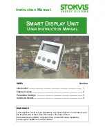 Preview for 1 page of STOKVIS ENERGY SYSTEMS SMART DISPLAY UNIT User Instruction Manual