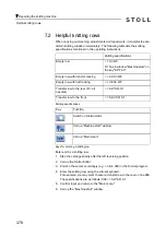 Preview for 378 page of Stoll CMS 502 HP+ Operating Instructions Manual