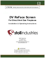 Stoll DV ReFace Installation & Operating Instructions предпросмотр