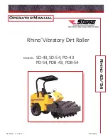 Предварительный просмотр 1 страницы Stone Rhino 43 Series Operator'S Manual