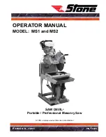 Stone Saw Devil MS1 Operator'S Manual предпросмотр