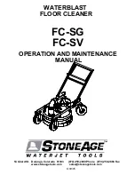 StoneAge FC-SG Operation And Maintenance Manual предпросмотр