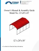 Storage Canopy Metal Carport 12'x20'x10' Owner'S Manual & Assembly Manual preview