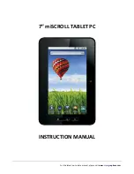 Preview for 1 page of Storage Options 7" miSCROLL TABLET PC Instruction Manual