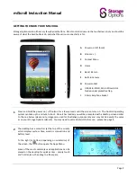 Preview for 2 page of Storage Options 7" miSCROLL TABLET PC Instruction Manual