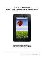 Предварительный просмотр 1 страницы Storage Options 7" SCROLL TABLET PC
WITH CAPACITIVE MULTI-TOUCH SCREEN Instruction Manual