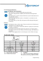 Preview for 3 page of Storch 570350 Translation Of The Original Instruction