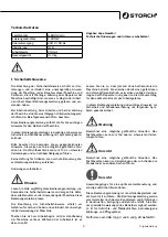 Preview for 3 page of Storch 626000 Manual