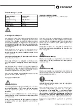 Preview for 17 page of Storch 626000 Manual