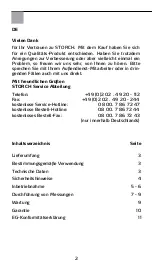 Preview for 2 page of Storch Contact Check Manual