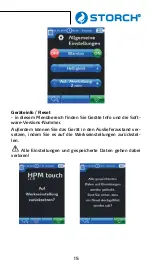 Preview for 15 page of Storch HPM touch pro Manual