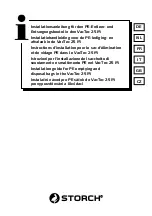 Storch VacTec 25 M Installation Manual preview