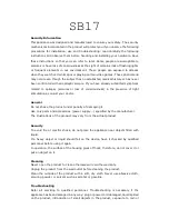 Preview for 1 page of Storex SB17 User Manual