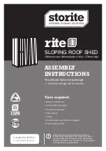 Storite Rite 1 Assembly Instructions Manual preview