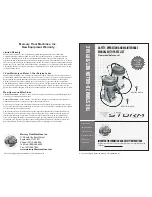 Preview for 1 page of Storm the storm WVC-20 Safety, Operation And Maintenance Manual With Parts List