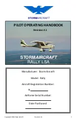 Preview for 1 page of StormAircraft Rally Pilot Operating Handbook