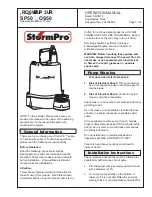 StormPro SP50 Operation Manual предпросмотр