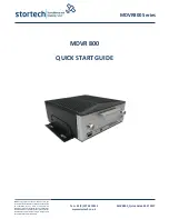 Stortech MDVR 800 series Quick Start Manual preview