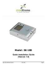 Preview for 1 page of storXtreme Network Adapter SX-18D Quick Installation Manual