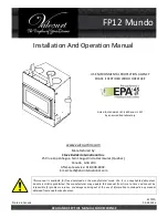 Stove Builder International Valcourt FP12 Mundo Installation And Operation Manual preview