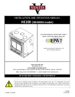 Preview for 1 page of Stove Builder International VB00003 Installation And Operation Manual